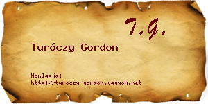 Turóczy Gordon névjegykártya