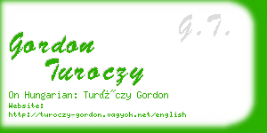gordon turoczy business card